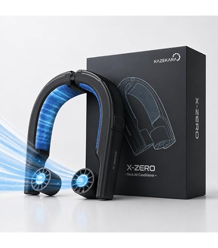 Amazon | RANVOO 携帯扇風機 ネッククーラー チタニウムホワイト